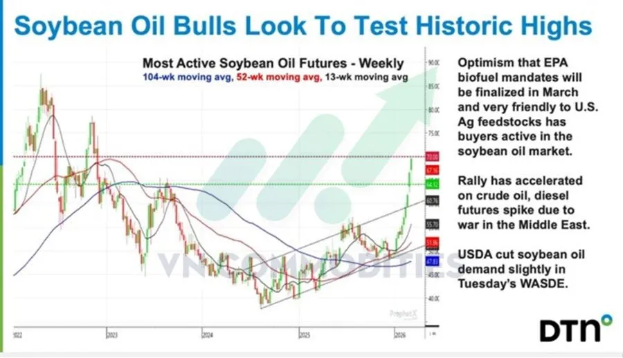 Gi&aacute; dầu đậu tương tăng mạnh 