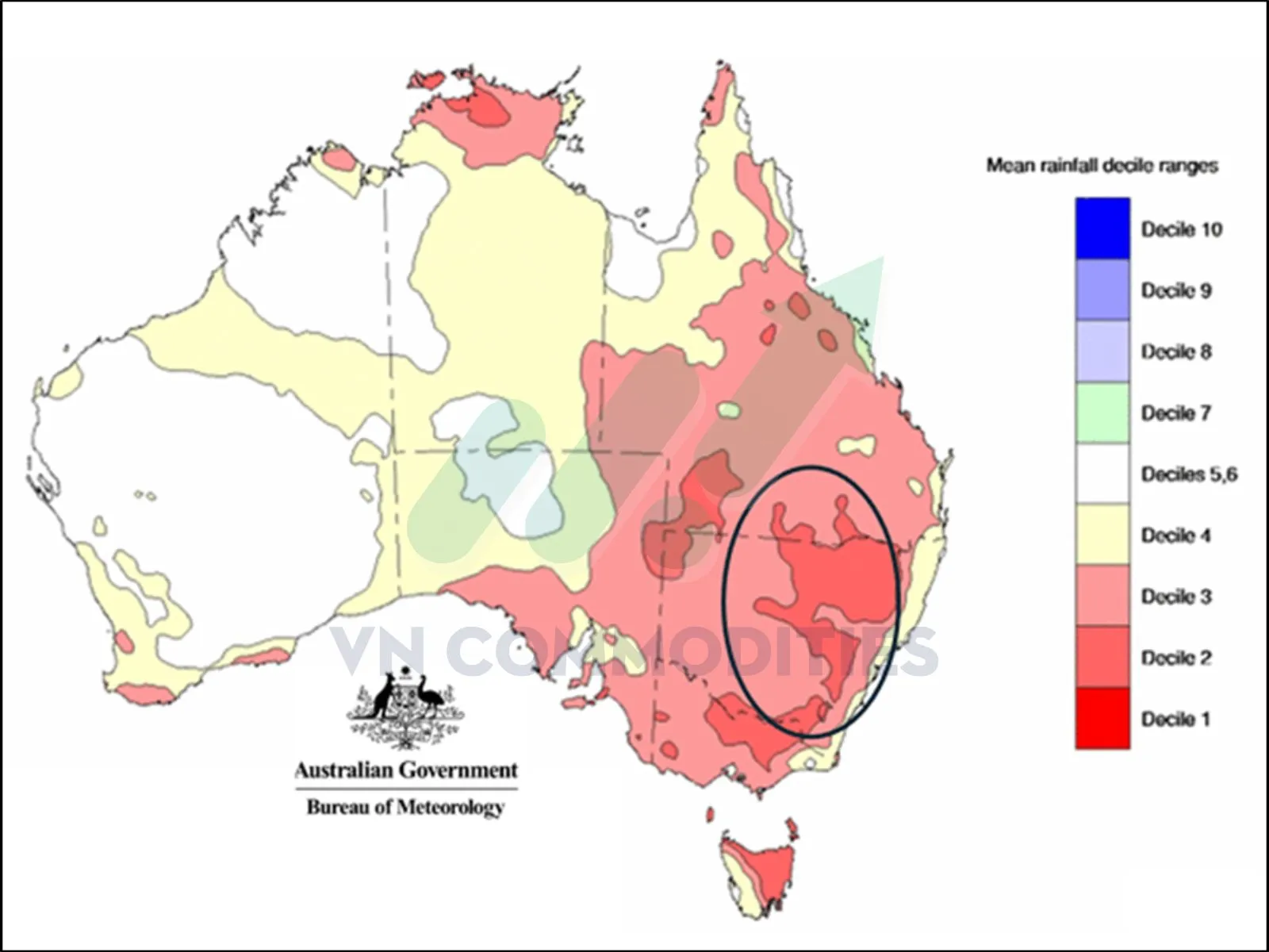 L&uacute;a m&igrave; Australia đối mặt rủi ro thời tiết