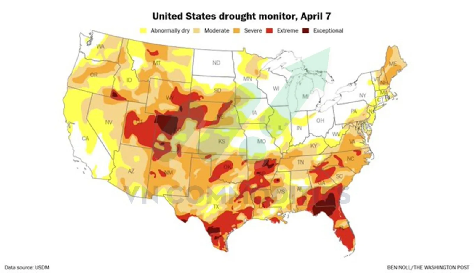 Nắng n&oacute;ng tại miền Đ&ocirc;ng nước Mỹ 
