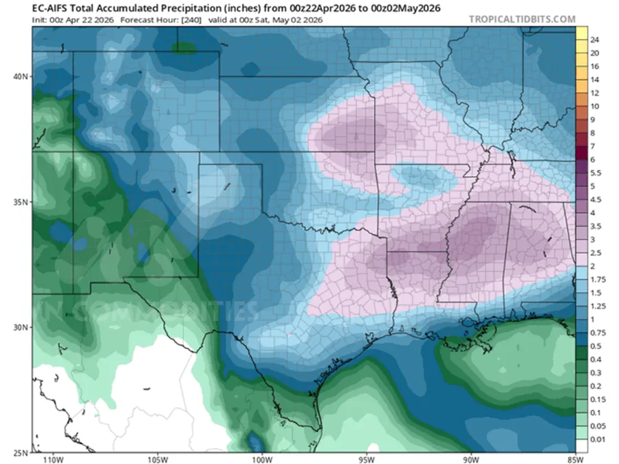 Mỹ chuẩn bị đ&oacute;n mưa lớn v&agrave;o cuối tuần 