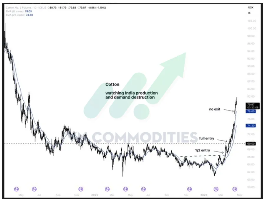 Gi&aacute; b&ocirc;ng đang điều chỉnh nhẹ 