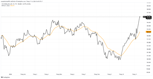 chỉ số dxy 14/11