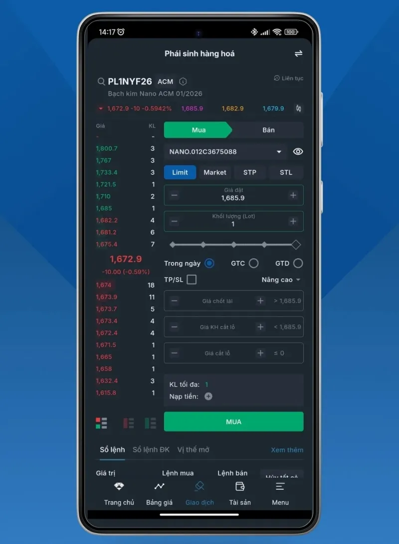 Giao diện HCT Trading