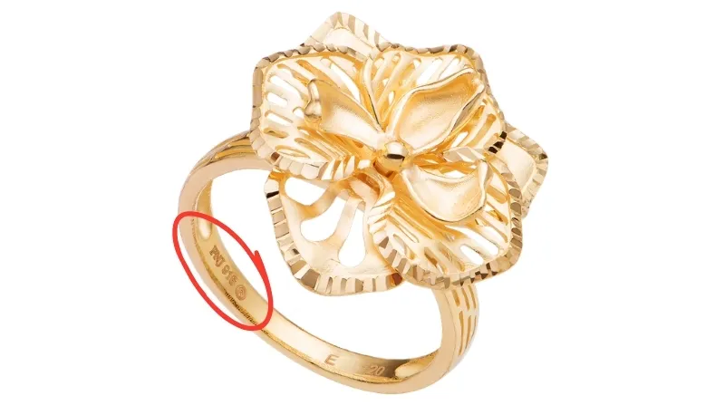 Hầu hết các sản phẩm vàng 916 đều được đóng dấu hoặc khắc các ký hiệu như “916” hoặc “22K”.