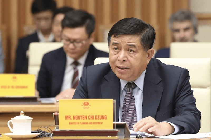 Bộ trưởng Bộ Kế hoạch v&agrave; Đầu tư Nguyễn Ch&iacute; Dũng ph&aacute;t biểu tại buổi l&agrave;m việc