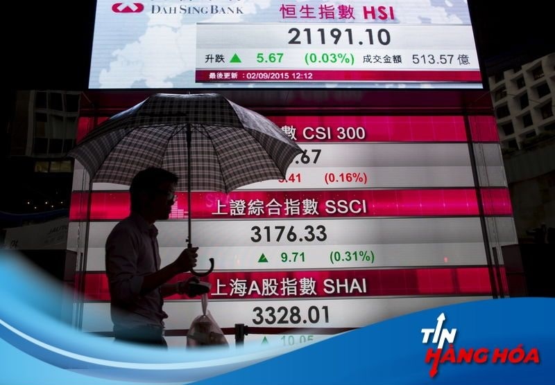 Chứng kho&aacute;n ch&acirc;u &Aacute; ch&ugrave;ng xuống