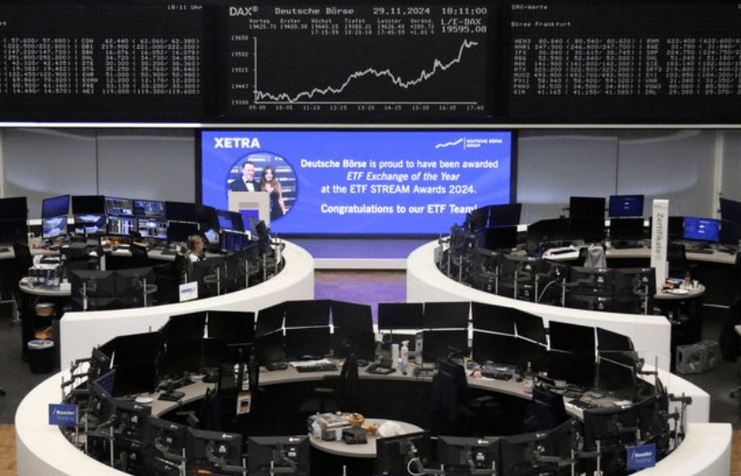 Chứng kho&aacute;n Ch&acirc;u &Acirc;u đồng loạt giảm điểm v&igrave; lo ngại tăng trưởng kinh tế chậm lại