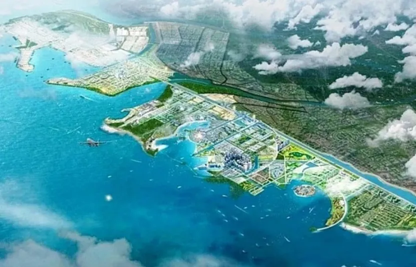 Phối cảnh Khu kinh tế Ninh Cơ, tỉnh Nam Định