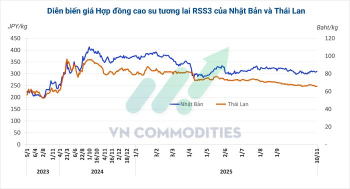 biểu đồ hợp đồng cao su