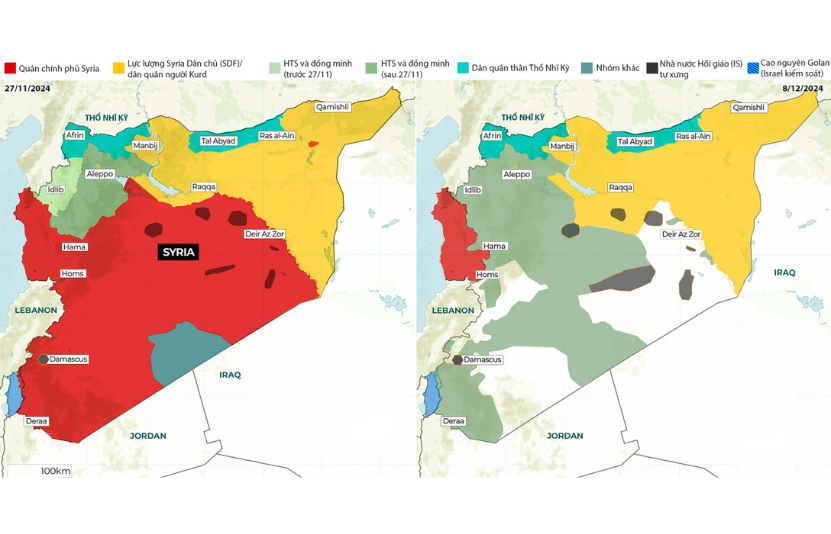 11 ng&agrave;y chớp nho&aacute;ng: Phiến qu&acirc;n HTS lật đổ ch&iacute;nh quyền Assad