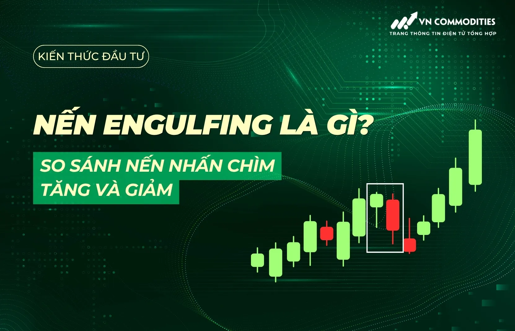 Nến engulfing là gì? So sánh nến nhấn chìm tăng và nhấn chìm giảm?