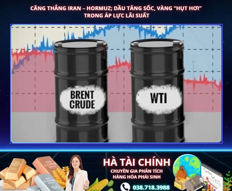 CĂNG THẲNG IRAN – HORMUZ: DẦU TĂNG SỐC, VÀNG “HỤT HƠI” TRONG ÁP LỰC LÃI SUẤT