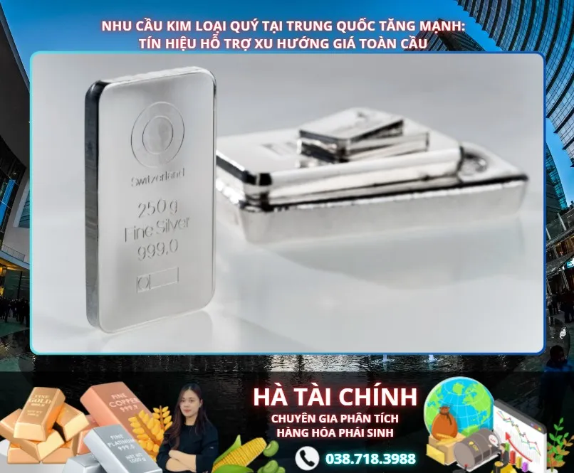 NHU CẦU KIM LOẠI QUÝ TẠI TRUNG QUỐC TĂNG MẠNH: TÍN HIỆU HỖ TRỢ XU HƯỚNG GIÁ TOÀN CẦU
