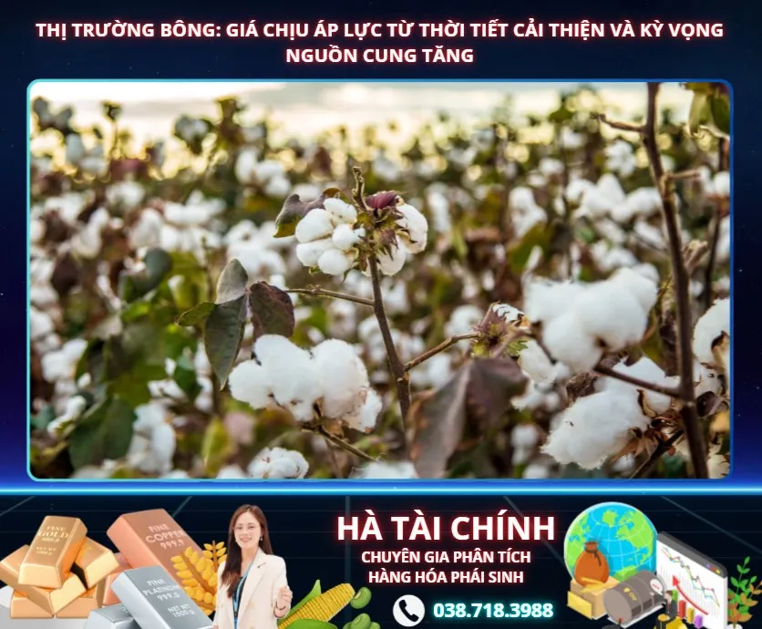 THỊ TRƯỜNG BÔNG: GIÁ CHỊU ÁP LỰC TỪ THỜI TIẾT CẢI THIỆN VÀ KỲ VỌNG NGUỒN CUNG TĂNG