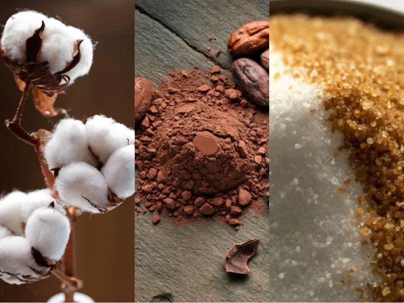 Nguyên liệu 14/5: Bông Mỹ chịu hạn, Ethanol thách thức Đường, Ca cao lao dốc